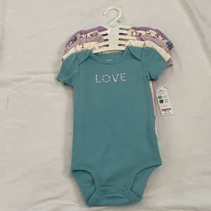 Carter's Teal 'LOVE' Short-Sleeve Baby Bodysuit